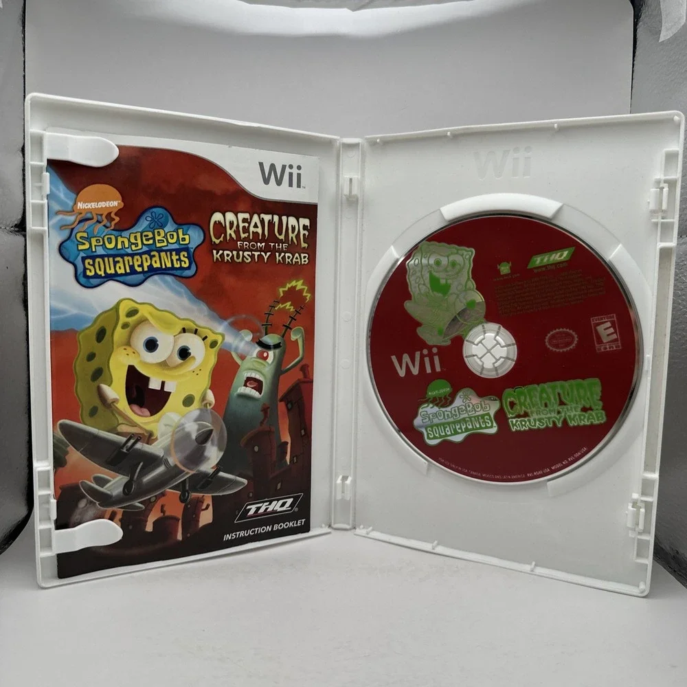 SpongeBob SquarePants Creature from the Krusty Krab Nintendo Wii CIB Complete